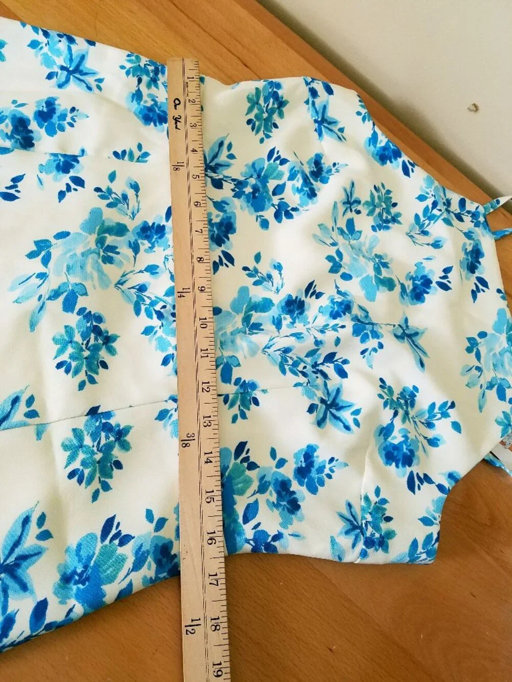 French Connection Cream Blue Floral Mini Party Dress Women's Medium NWT